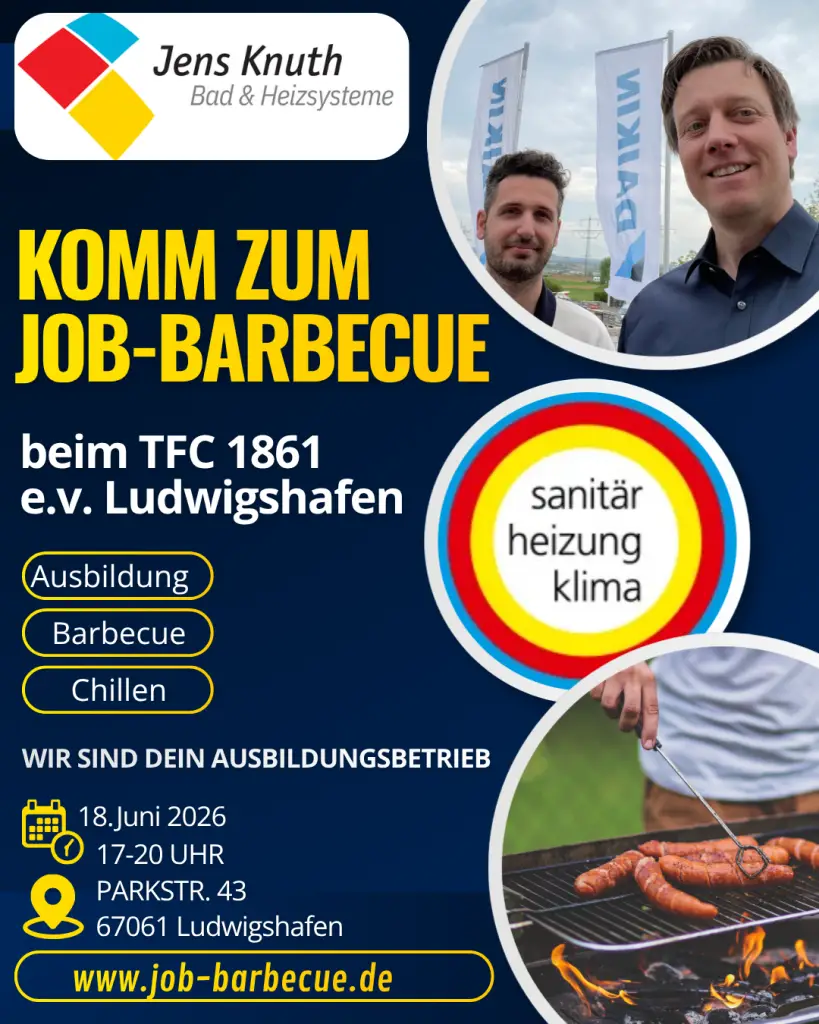 Flyer Job-Barbecue am 18.06.2026 beim TFC 1861 e. V.